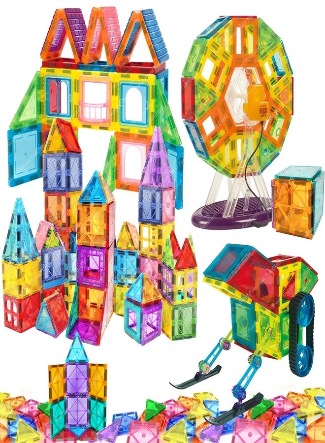 FunBlast Magnetic Blocks for Kids - Mag Magic Magnetic Building Blocks for Kids Puzzle for Kid Learning Toy Playset (Multicolor;130 Pcs) - Image 1