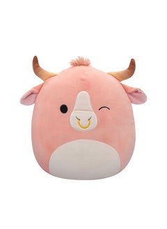 Squishmallows 16 inch Large Plush Houston Peach Brahma Bull Officially Licensed Kellytoy Plush Toy Colorful Soft Gift for Kids Girls & Boys Washable Squishy Stuff Toy Multicolor All Age  - Image 1