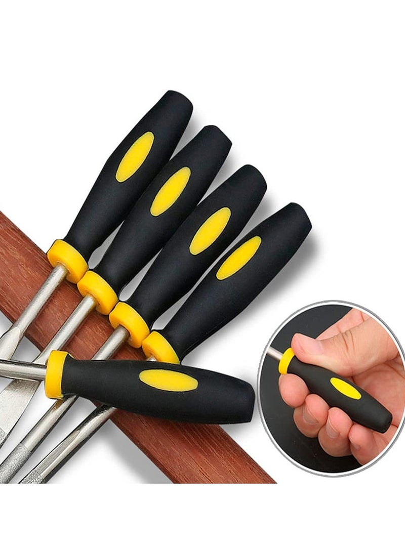 مجموعة أدوات قياس الماس، 10 قطع، ملفات يدوية صغيرة 4 × 160 مم للمعادن، الزجاج، العقيق، تلميع المجوهرات، تتضمن ملفات مسطحة، وحشوية، ومربعة، مثلثية، مستديرة، ونصف دائرية - Image 3