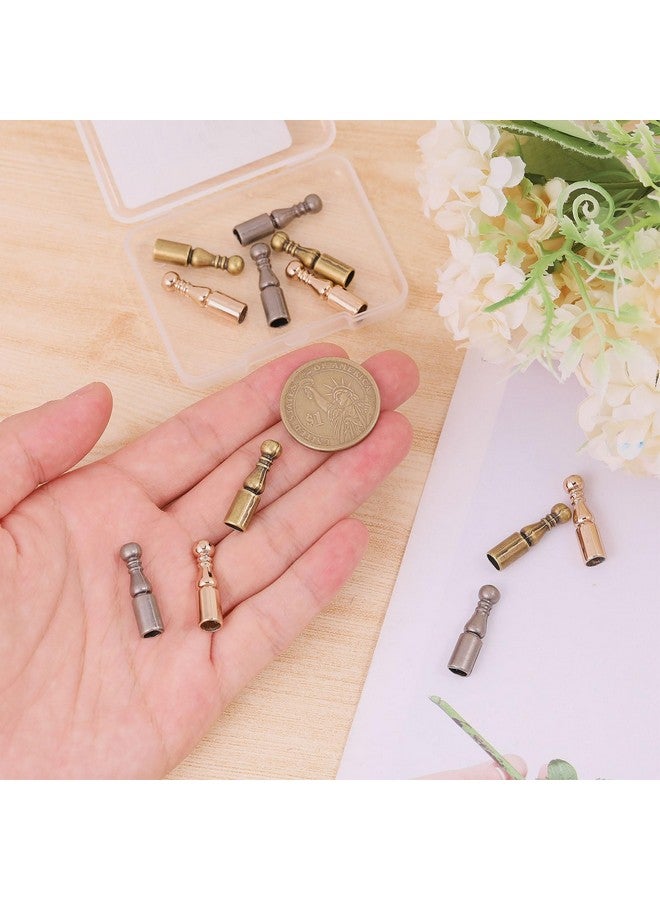 CHGCRAFT CHGCRAFT 12Pcs 3Colors Bolo Tie Tips Replacement End Caps Metal Accessories Retro Bolo Tie Tips for DIY Keychain Sweater Chain Bracelet Necklace Jewelry Making Findings - Image 4