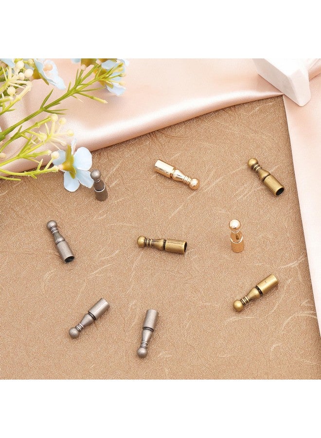 CHGCRAFT CHGCRAFT 12Pcs 3Colors Bolo Tie Tips Replacement End Caps Metal Accessories Retro Bolo Tie Tips for DIY Keychain Sweater Chain Bracelet Necklace Jewelry Making Findings - Image 3