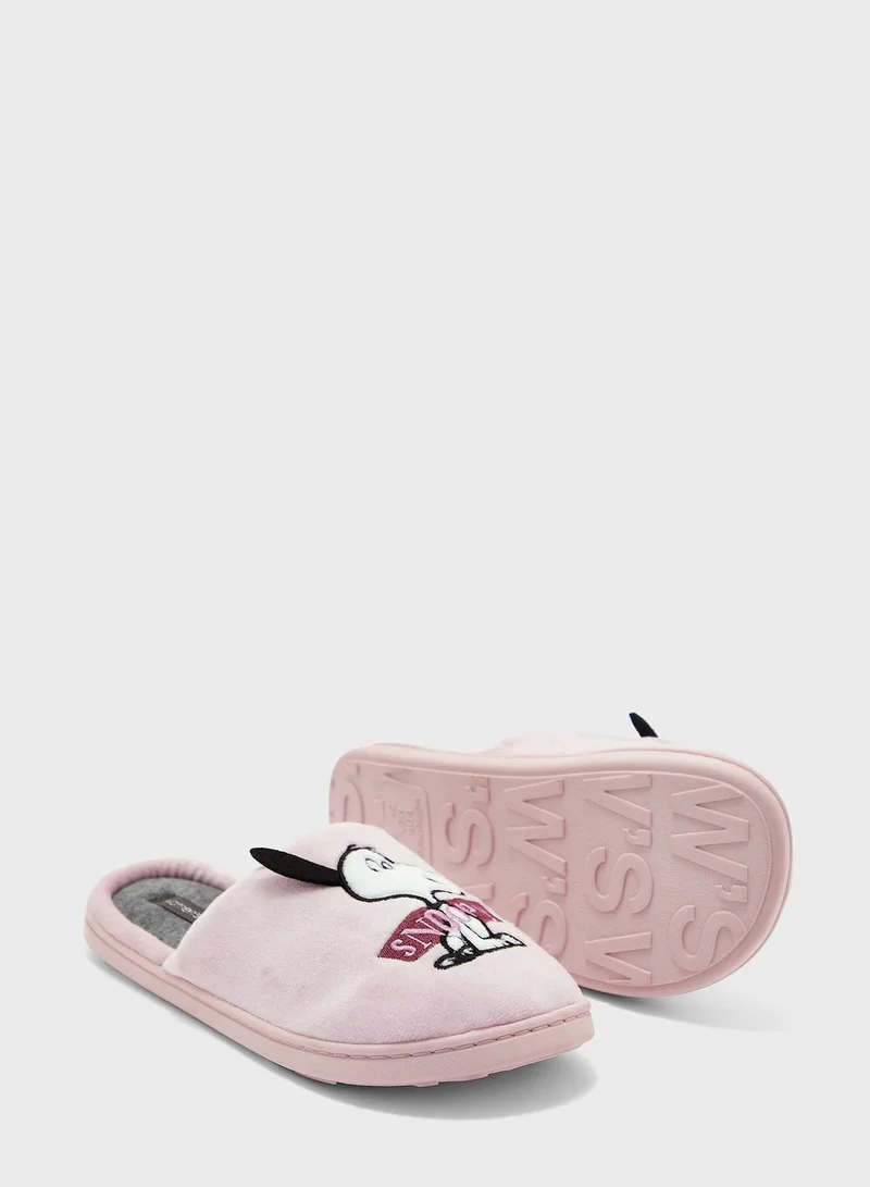 women'secret Fur Detailed Slip Ons