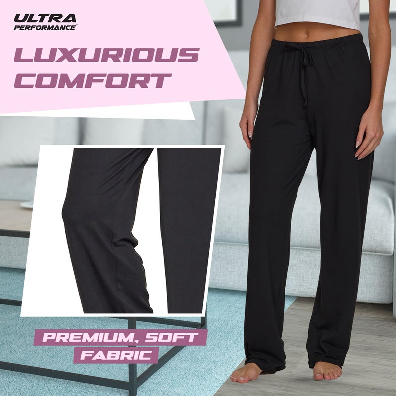 Ultra Performance Womens Pajama PJ Pants 3 Pack Lounge Bottoms Pajamas for Women (Avail in Plus Sizes) - Image 4