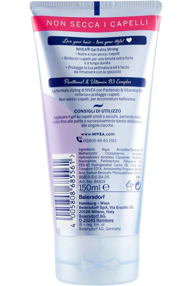 Nivea EXTRA STRONG PANTHENOL & VITAMIN B3 STYLING GEL 4 EXTRA STRONG 150ml - Image 2