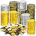 Hanaive 100 Pcs Pirate Coins Plastic Fake Play Coins Replica Spanish Doubloons for Pirate Party Treasure Chest Board Tokens Cosplay St PatricksGold Silver BronzeClassic - Image 2