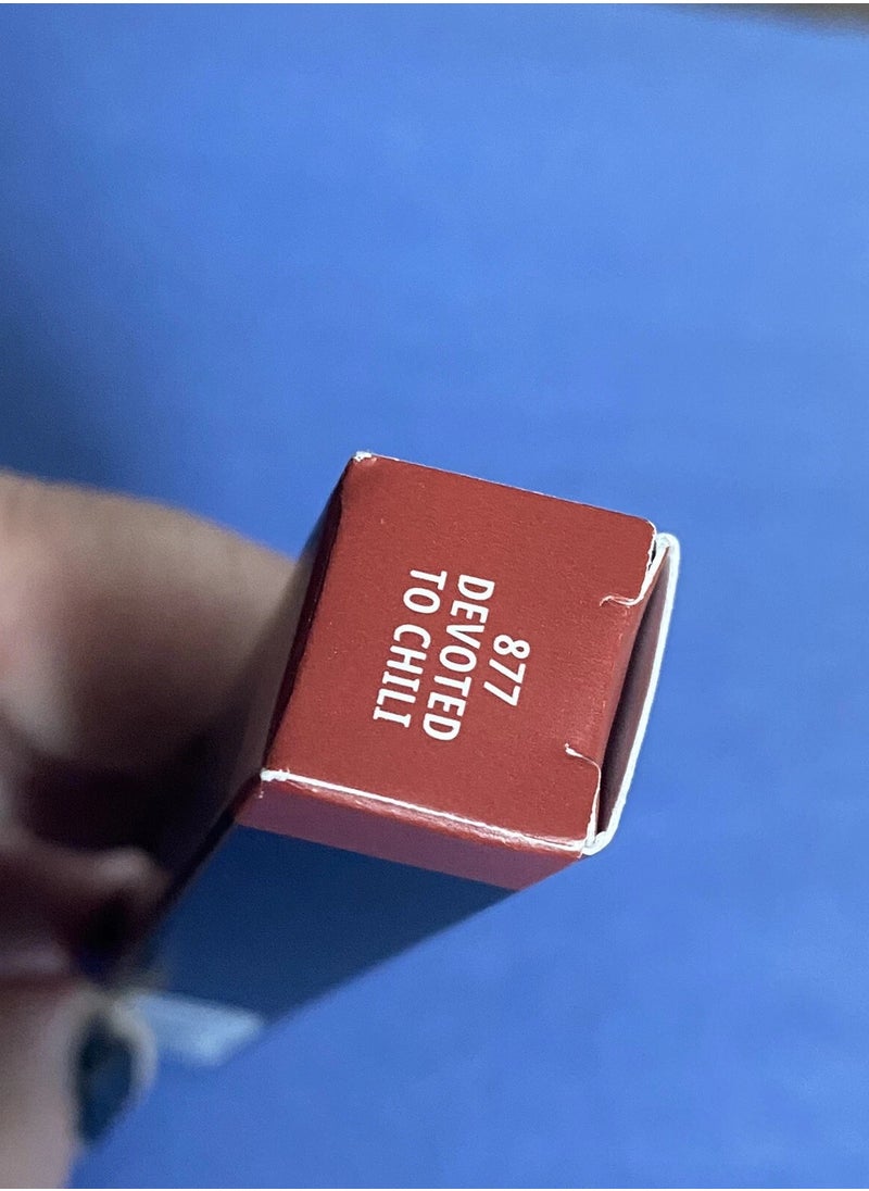 MAC Cosmetics Powder Kiss Velvet Blur Slim Lipstick 877 DEVOTED TO CHILI  - Image 2