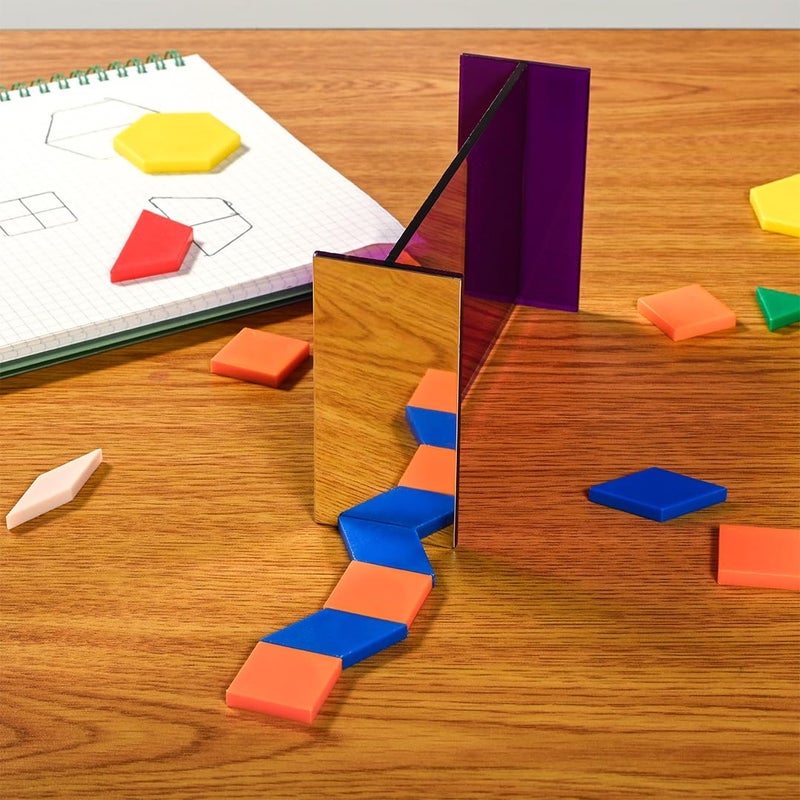 LEARNING ADVANTAGE - 7706 Learning Advantage Reflective GeoMirror - Create Expert Drawings With This Easy Tracing Gadget - Mira-Style Geometry Tool - Trace Images and Shapes - Observe Reflections, Symmetry and Congruence - Image 4