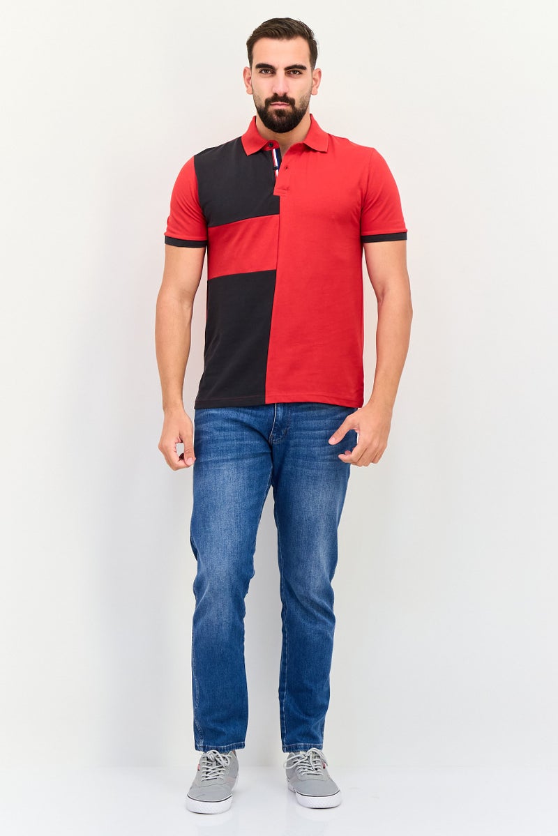 English Laundry قميص بولو بأكمام قصيرة بتصميم ملون للرجال، متعدد الألوان - Image 4