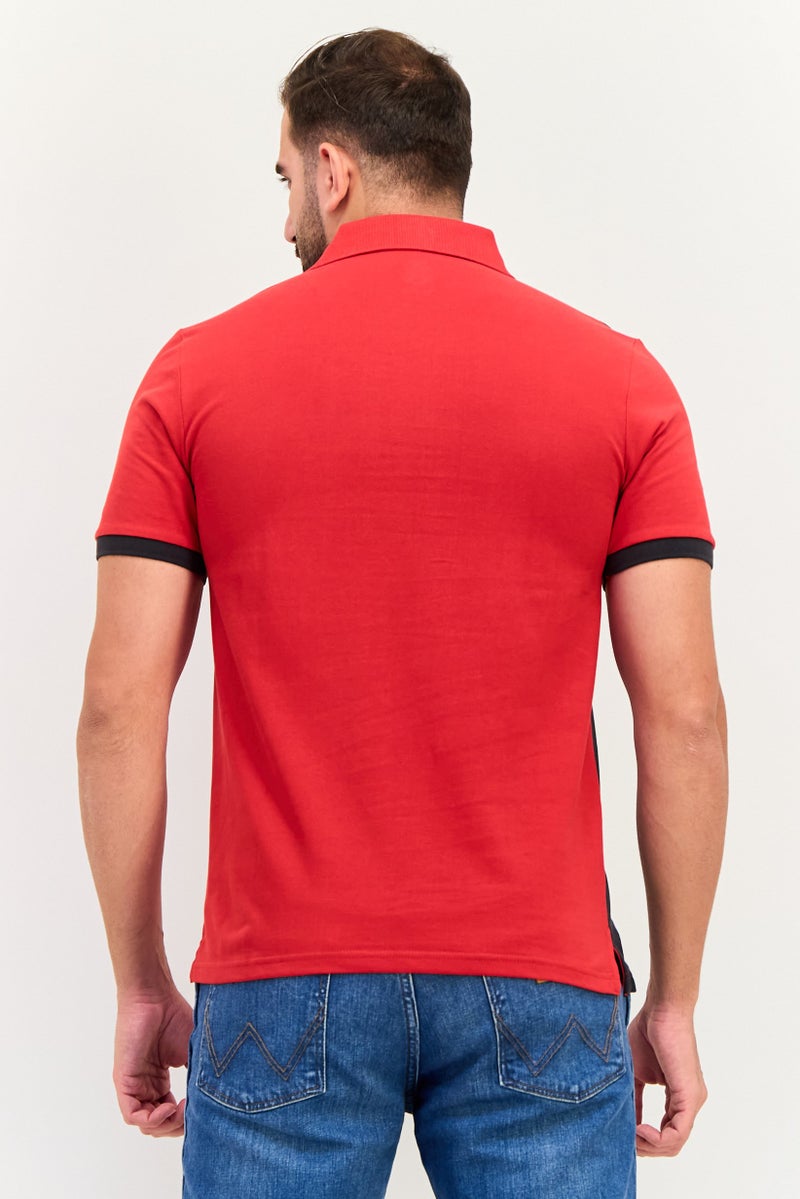 English Laundry قميص بولو بأكمام قصيرة بتصميم ملون للرجال، متعدد الألوان - Image 3