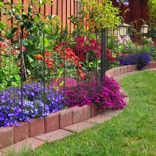 OUSHENG Decorative Garden Fence Fencing 10 Pack, 37.5in (H) x 10ft (L) Rustproof Metal Wire Panel Border Animal Barrier for Dog, Flower Edging for Yard Landscape Patio Outdoor Decor, Arc - Image 5