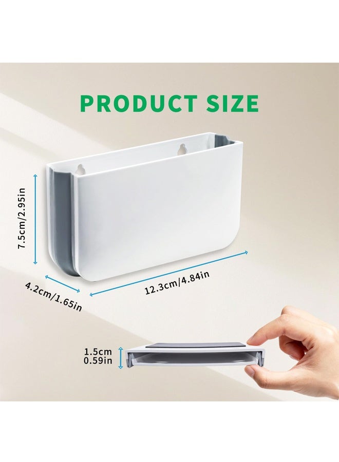 Magnetic Pen Holder Foldable, Magnetic Marker Holder, Whiteboard Pen Holders Organizer, Magnetics Marker Storage for Fridge, Refrigerator, Locker, White - Image 2