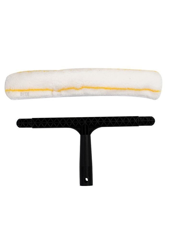 Y&D - 2Pcs Car Window Wiper, Bathroom Washer, Shower Squeegee and Microfiber Scrubber Scraper Cleaner, Multi-Purpose Durable Washing Cleaning Tools Combo, - Image 1