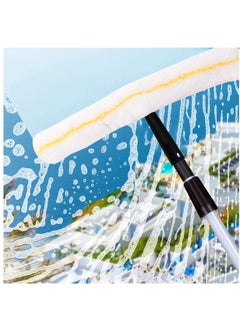 Y&D 2Pcs Car Window Wiper, Bathroom Washer, Shower Squeegee and Microfiber Scrubber Scraper Cleaner, Multi-Purpose Durable Washing Cleaning Tools Combo,  - Image 1
