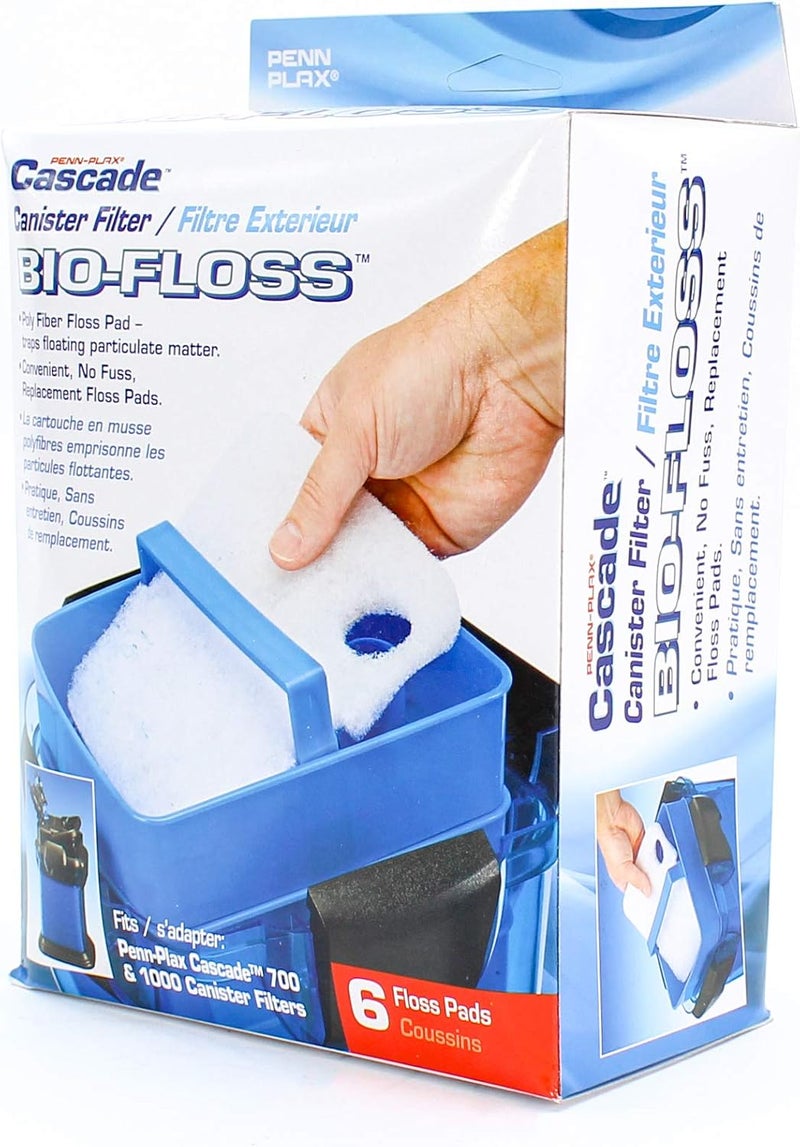 Penn Plax Penn-Plax Cascade Bio-Floss Replacement Poly Fiber Floss Pads for 700 & 1000 Canister Filters - 6 Pack - Image 4