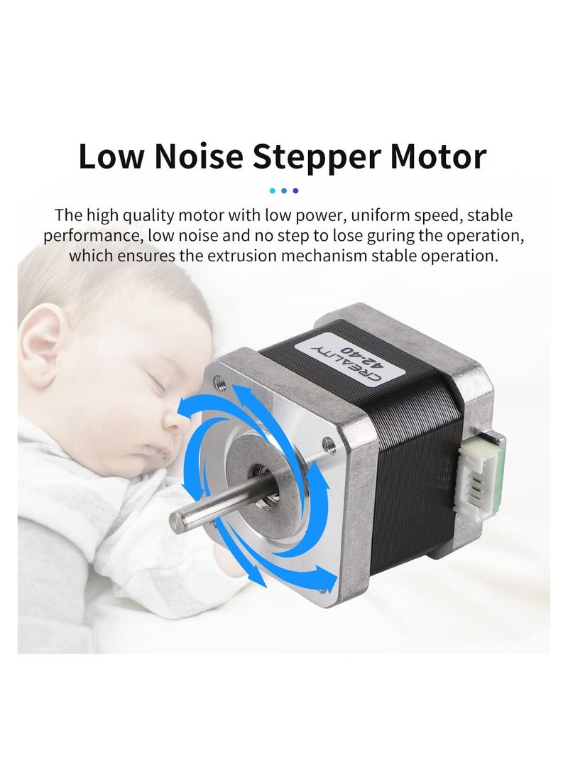 42-40 Stepper Motor for Creality CR-10 X/Y-Axis Stepping Motor,2 Phase 1A 1.8 Degree 0.4N.M, Compatible for E Axis Extruder Motor for CR-10 Series and Ender 3 Series (D-Shape) - Image 4