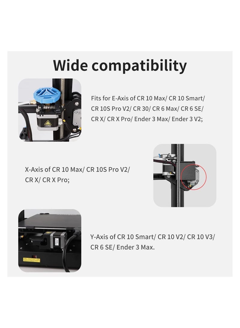 42-40 Stepper Motor for Creality CR-10 X/Y-Axis Stepping Motor,2 Phase 1A 1.8 Degree 0.4N.M, Compatible for E Axis Extruder Motor for CR-10 Series and Ender 3 Series (D-Shape) - Image 2