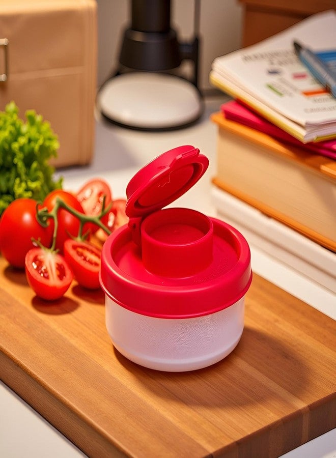 Essivox 2Pcs 40g Capacity Red Portable Salt and Pepper Shaker Set, Mini Travel Size Seasoning Dispensers with Lids for Camping and On-The-Go Use - Image 4