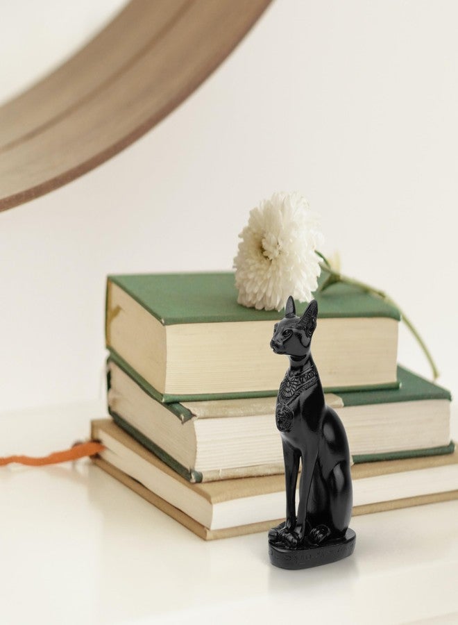 TRANSGOOD Egypt Cat Goddess Bastet Collectible Figurine 4.2" H Egypt Souvenirs Mini Resin Figurine for Home Desktop Decoration - Image 2