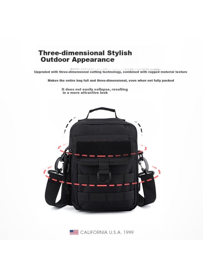 Tfo North America Series Outdoor Crossbody Bag Multifunctional Single Shoulder Tactical Work Bag 931 Black - Image 3