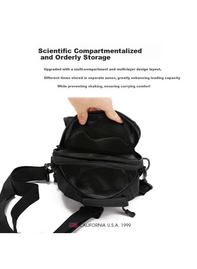 Tfo North America Series Outdoor Crossbody Bag Multifunctional Single Shoulder Tactical Work Bag 931 Black - Image 4