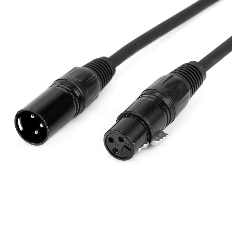 MFL. . 10 ft Flexible DMX Cable 3 Pin Signal XLR Male to Female Cable Wire for Stage Lighting DJ Lights, 110 Ohms Impedance, Black, 4 Pack - Image 3