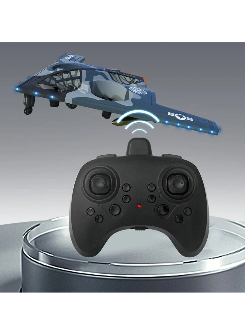 Stunt RC Drone - B2 Air Force Flight Model with LED Lights for Kids