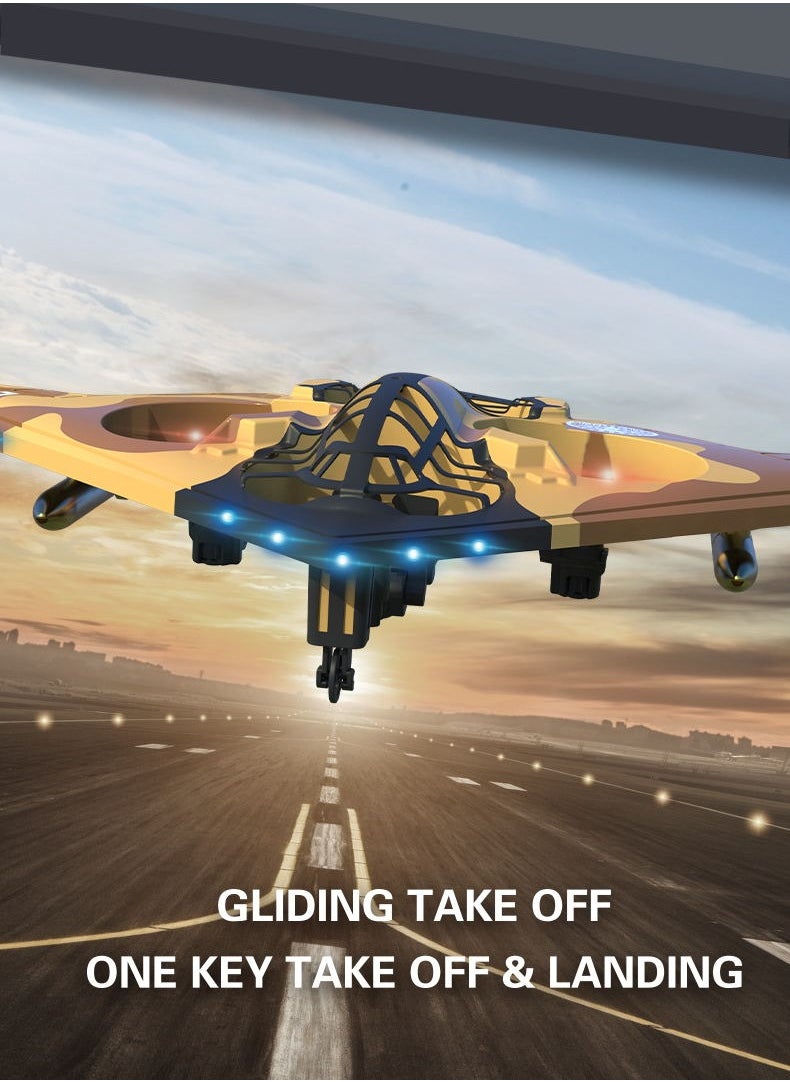 Stunt RC Drone - B2 Air Force Flight Model with LED Lights for Kids