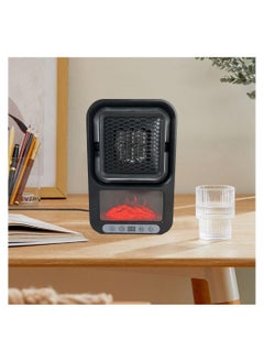 Generic Portable Electric Heater, 180° Rotating Heater, 800W Electric Heater with Remote Control, Decorative Heater for Home Office with Interior Light and Leather Handle, Hot Air Diffuser with Timer  - Image 2