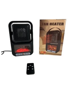 Generic Portable Electric Heater, 180° Rotating Heater, 800W Electric Heater with Remote Control, Decorative Heater for Home Office with Interior Light and Leather Handle, Hot Air Diffuser with Timer  - Image 4