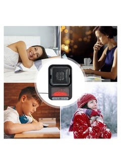 Generic Portable Electric Heater, 180° Rotating Heater, 800W Electric Heater with Remote Control, Decorative Heater for Home Office with Interior Light and Leather Handle, Hot Air Diffuser with Timer  - Image 3