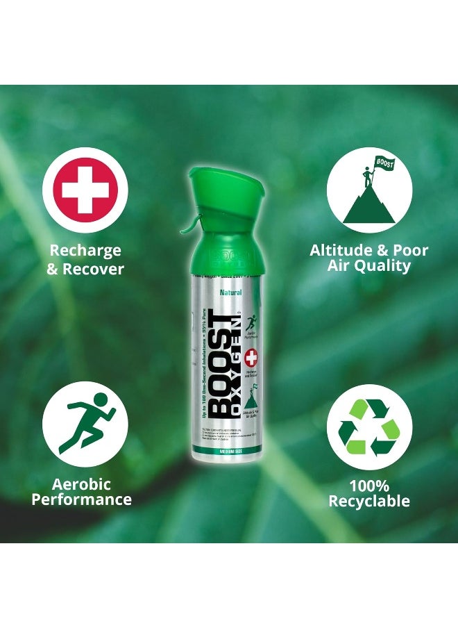 BOOST OXYGEN - Boost Oxygen Medium Natural 5L Canister | Respiratory Support for Aerobic Recovery, Altitude, Performance & Health (1 Pack) - Image 1
