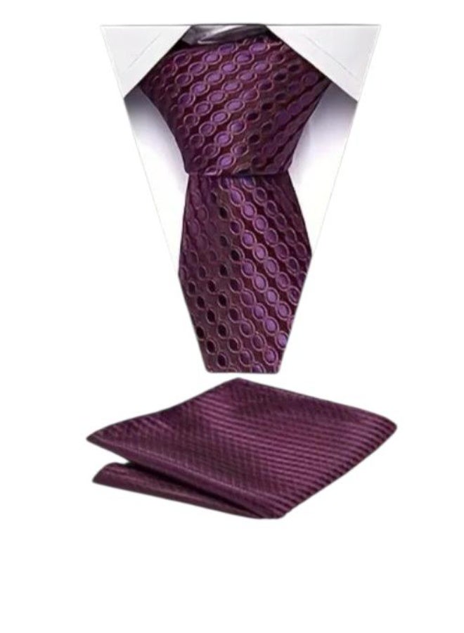Luxury Men's Accessory Set, 6 Pieces - Assorted Ties and Pocket Squares in Royal Designs - Inside a VIP Gift Box - Image 3