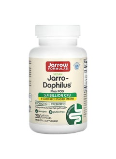 jarrow formulas Jarrow Formulas, Vegan Jarro-Dophilus Plus FOS, 200 Veggie Capsules  - Image 1