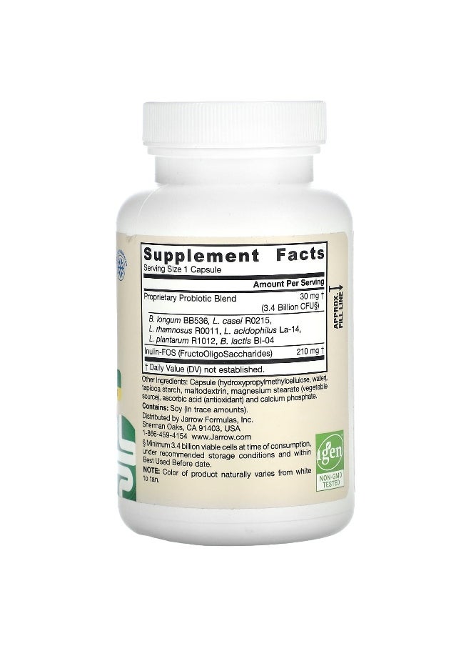 jarrow formulas - Jarrow Formulas, Vegan Jarro-Dophilus Plus FOS, 200 Veggie Capsules - Image 1
