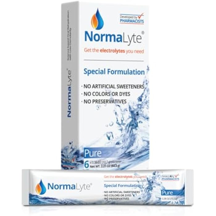 NormaLyte Pure - FSA Eligible Electrolyte Powder Packets | Clinically Studied Electrolyte Drink Mix | 6 Count Effective Hydration Sticks - Image 1