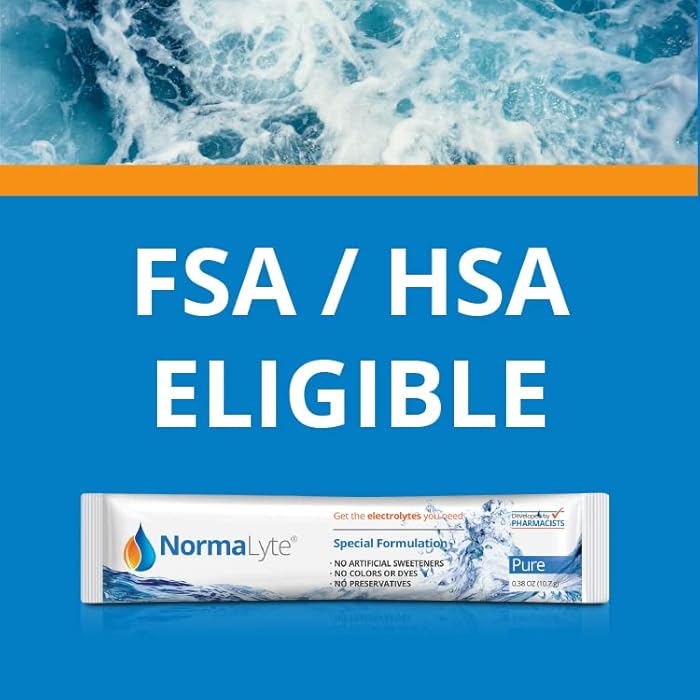 NormaLyte Pure - FSA Eligible Electrolyte Powder Packets | Clinically Studied Electrolyte Drink Mix | 6 Count Effective Hydration Sticks - Image 3