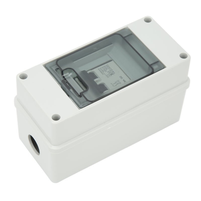 مفتاح منفصل مجاري ضوئي DC صغير 20A DC1000V مقاوم للماء IP65 مصنوع من مادة PA66 - تثبيت سهل مع غطاء شفاف لمنظومات الطاقة الشمسية المتصلة بالشبكة وغير المتصلة بها ومصفوفات الطاقة الشمسية للمركبات الترفيهية (RV) - Image 2