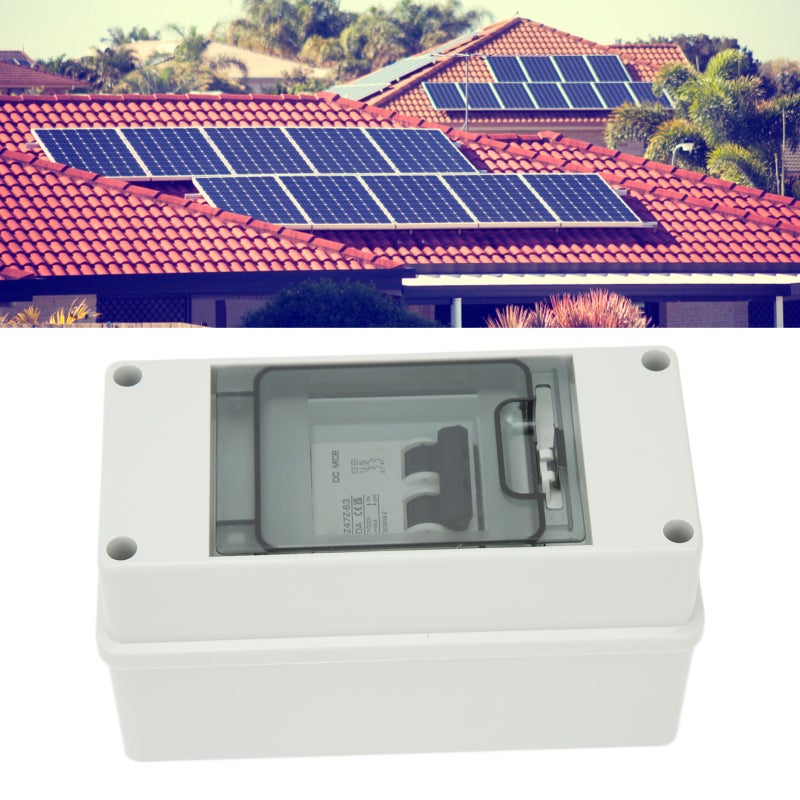 مفتاح منفصل مجاري ضوئي DC صغير 20A DC1000V مقاوم للماء IP65 مصنوع من مادة PA66 - تثبيت سهل مع غطاء شفاف لمنظومات الطاقة الشمسية المتصلة بالشبكة وغير المتصلة بها ومصفوفات الطاقة الشمسية للمركبات الترفيهية (RV) - Image 3