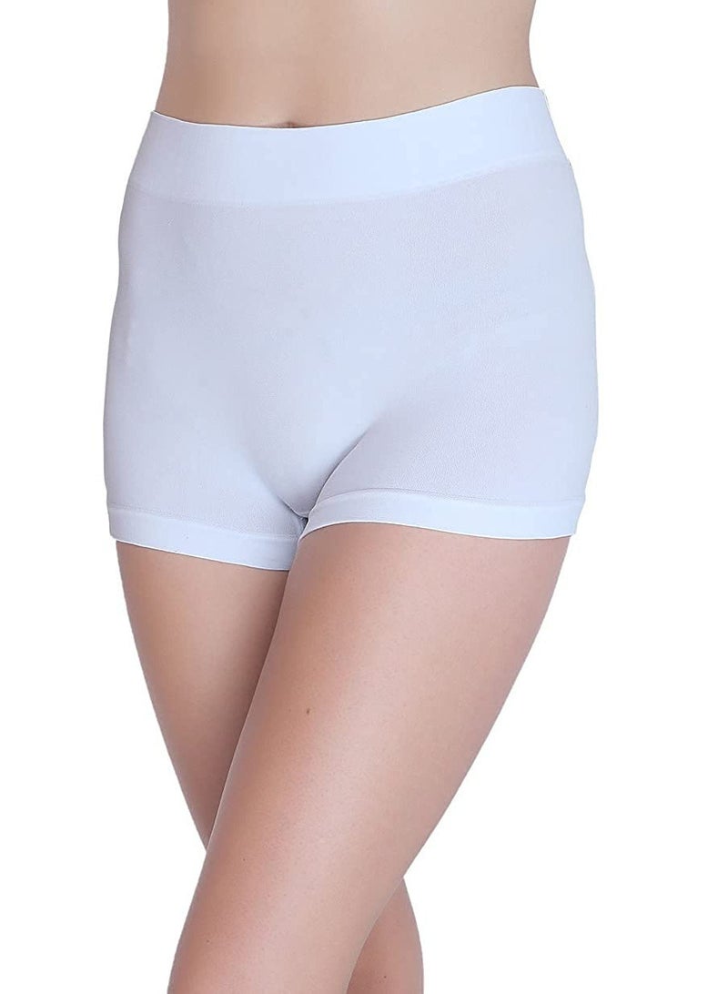 Glamroot سراويل داخلية نسائية قصيرة بدون درزات، مقاس واحد (عبوة من قطعتين) (أسود/أبيض) - Image 5