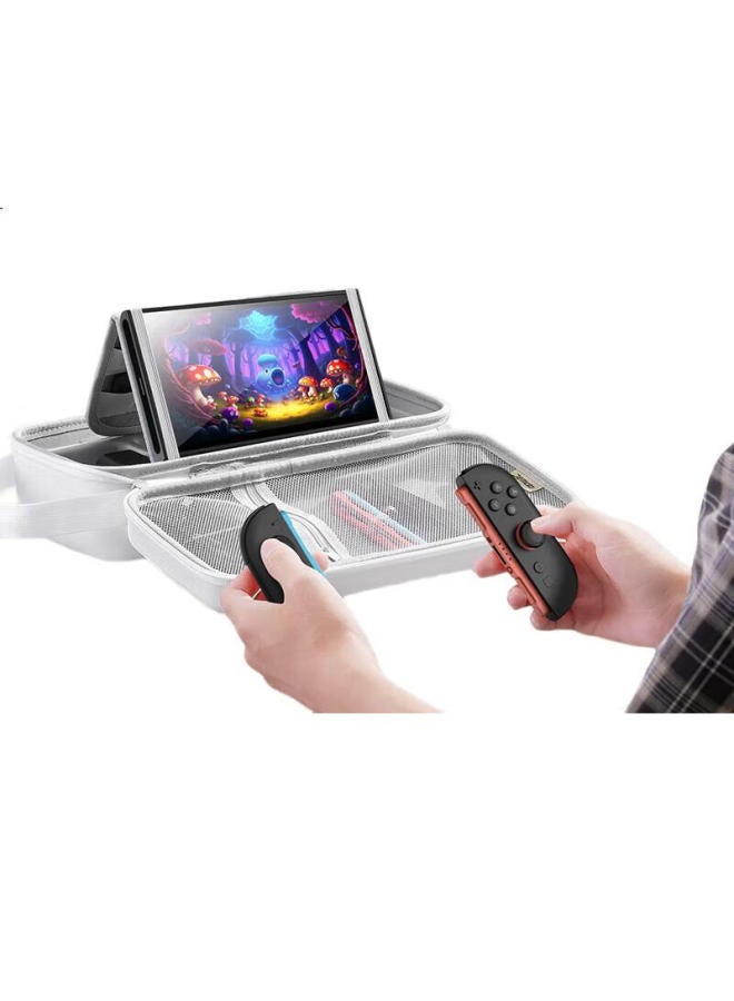 Jemdo Switch2 Storage Bag Game Console Protective Case Ns2 Game Console Multi-Function Portable Handle Grip Full Set Accessories Switch2 Generation Anti-Fall Hard Case Black - Image 1