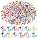 DULEFUN 100pcs Mini Glitter Ducks Colorful Tiny Small Little Resin Ducks to Hide Plastic Animal Figures for for Dollhouse Micro Dollhouse Landscape Aquarium Decorations - Image 4