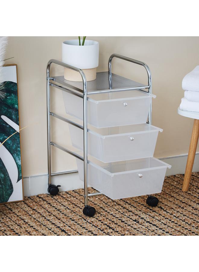 هوم بوكس عربة أسبن متعددة الأغراض بثلاث طبقات - 32.5×37×62 سم - Image 2