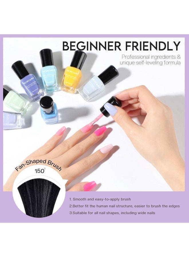 Morovan Pastel Nail Polish Set:Macaron Air Dry 15 Bright Colors 0.27oz Spring Summer Regular Fingernail Polish Bulk Nail Polish Kit Finger Nail Polish Gift Set for Women - Image 4