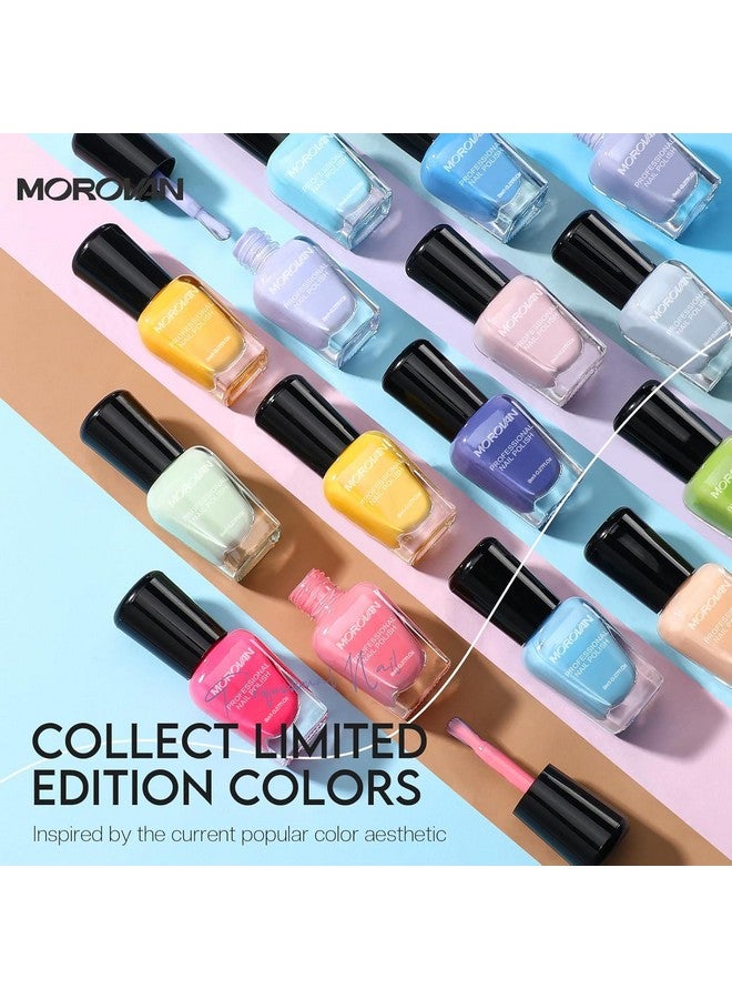 Morovan Pastel Nail Polish Set:Macaron Air Dry 15 Bright Colors 0.27oz Spring Summer Regular Fingernail Polish Bulk Nail Polish Kit Finger Nail Polish Gift Set for Women - Image 2