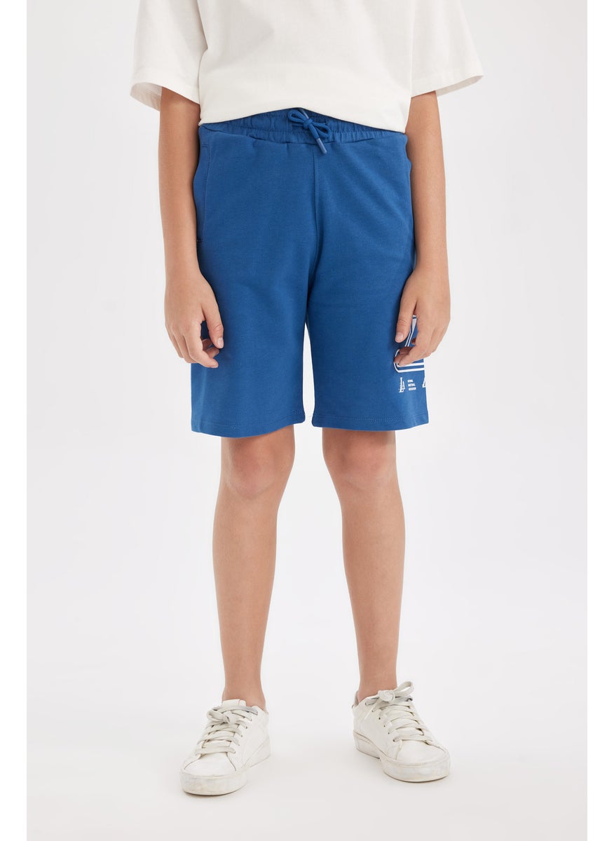 DeFacto Boy Regular Fit NBA Los Angeles Lakers Licensed Normal Waist Shorts  - Image 4