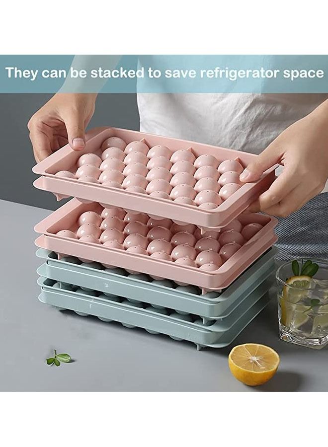 بيوينتي صينية مكعبات الثلج مع غطاء وصندوق ، 3 صواني ثلج للفريزر ، قالب صانع كرة الثلج 99 قطعة ، مكعب ثلج دائري ، صينية مكعبات ثلج صغيرة الدائرة مع حاوية ، مغرفة - سهلة الإصدار للويسكي والكوكتيل والقهوة - Image 5