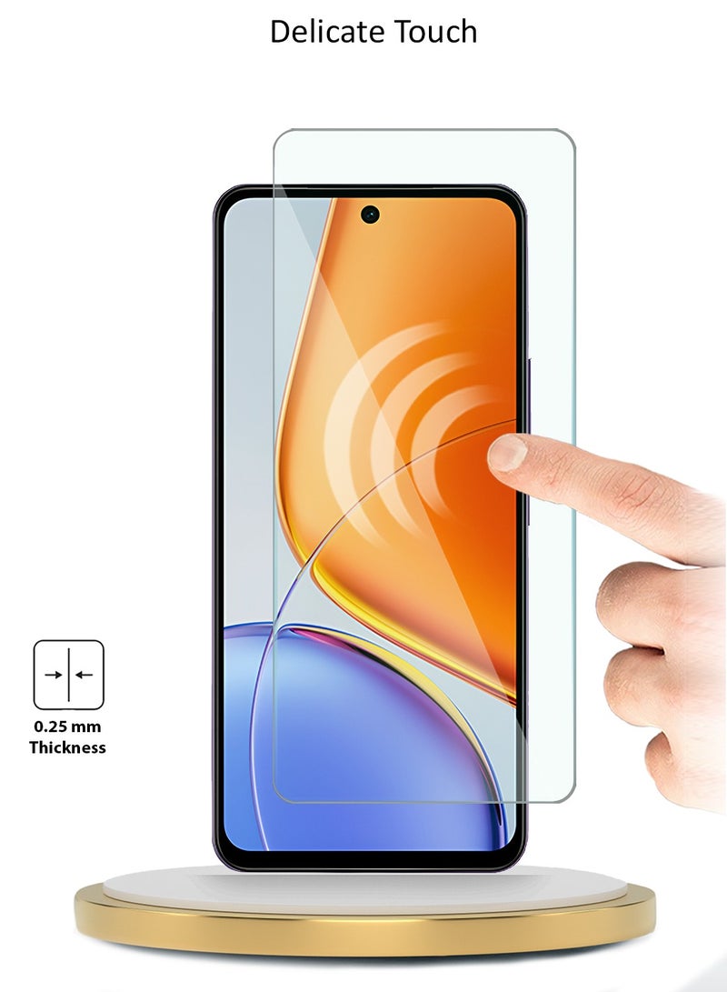 دبليو تيك vivo Y39 5G 2025 WTech Premium Series ذات حواف منحنية 9H 2.5D واقي شاشة من الزجاج المقوى (MSG9CN) - شفاف - Image 3