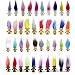 Yintlilocn 40pcs Luminous Mini Troll Dolls Glow in The Dark Vintage Action Figures Troll Dolls 12 Bodies 23 Hair Cake Toppers School Project Arts and Crafts 40pcs - Image 2