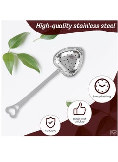 Excefore Tea Strainers for Loose Tea Spoon, 10Pcs Heart Tea Steeper Tea Filter Fine Mesh Strainer Stainless Steel Tea Diffuser Tea Infuser Spoon, Loose Tea Steeper Tea Infuser for Loose Leaf Tea Strainer  - Image 3