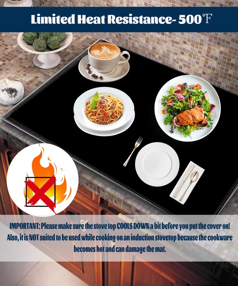 QTECLOR Stove Top Covers, Extra Large Stove Top Cover for Electric, Anti-Slip Waterproof Mat for Glass Stove Top Protector Flat Top Oven Cover Mat Multipurpose Foldable Cooktop Cover, QTE-2023 - Image 4